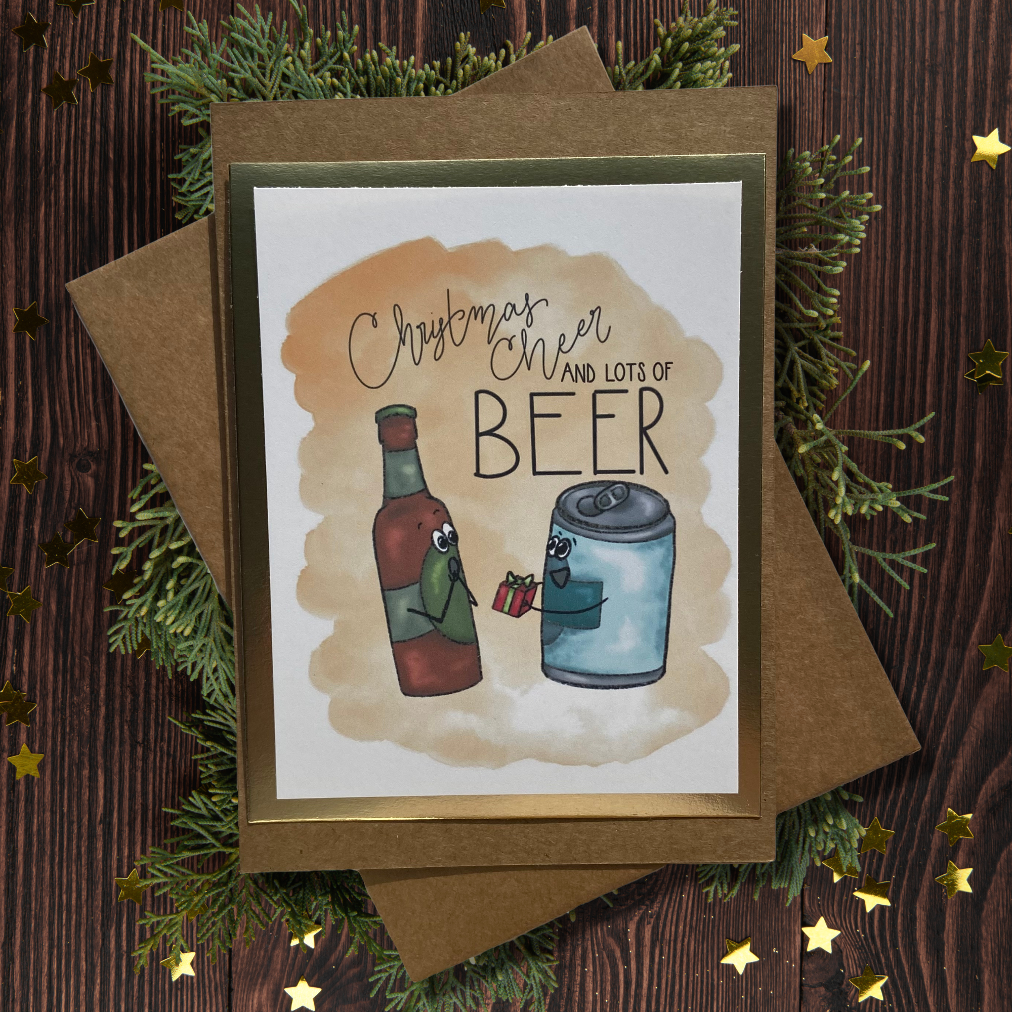 image for Beer Illustrated Christmas Card