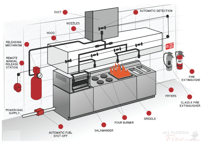 Layout of Fire Suppression System Diagram