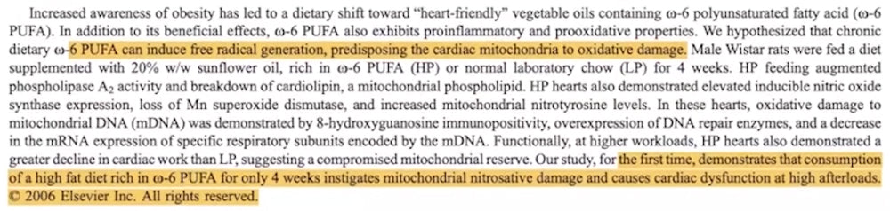 Abstract - Induction of mitochondrial nitrative damage and cardiac dysfunction by chronic provision of dietary 0-6 polyunsaturated fatty acids