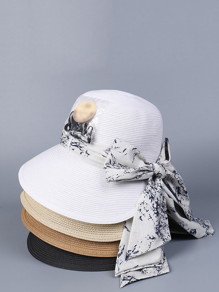 Women Artsy Straw Bowknot Sunproof Hat – BUYKUD