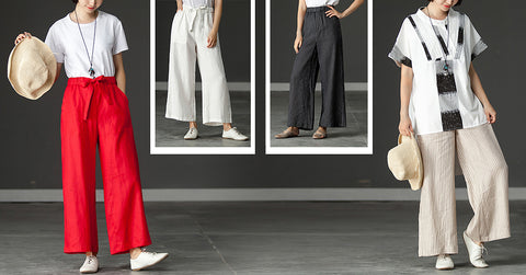 casual pants, linen pants, plus size pants