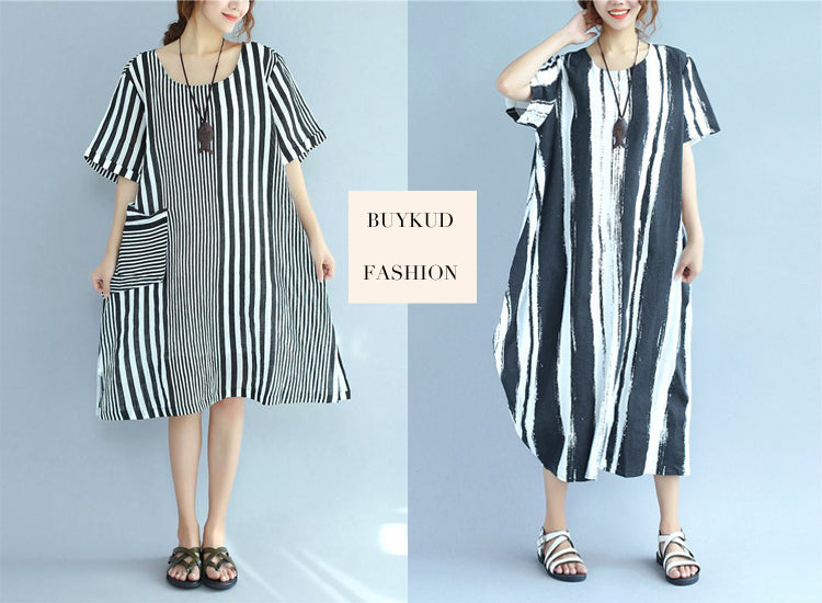 Black & White Stripes Dress