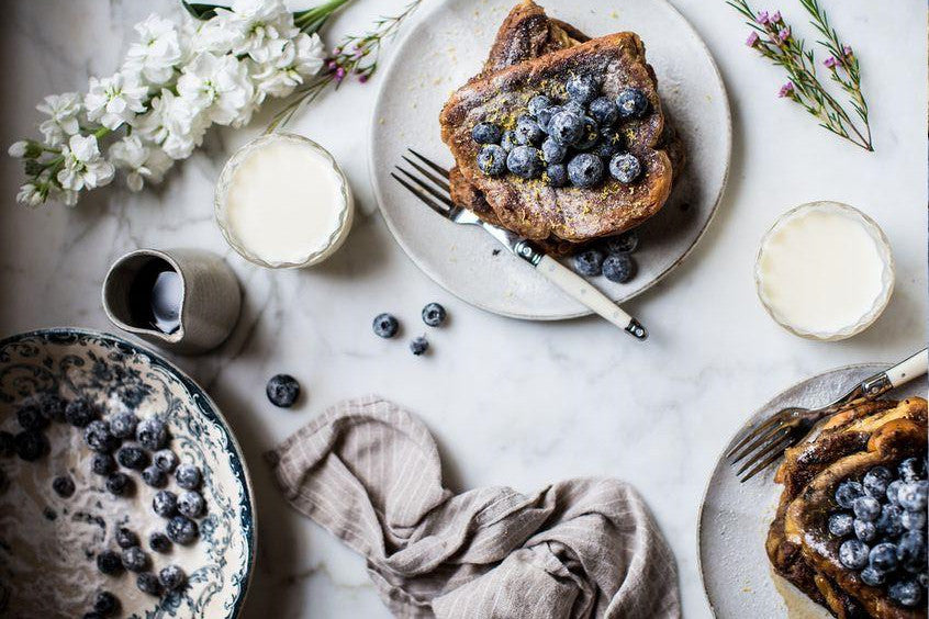 Sugared Blueberries Toast