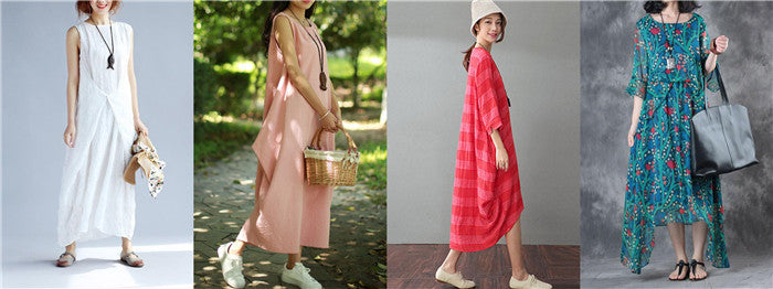 Summer Dresses with Irregular Skirt Hem