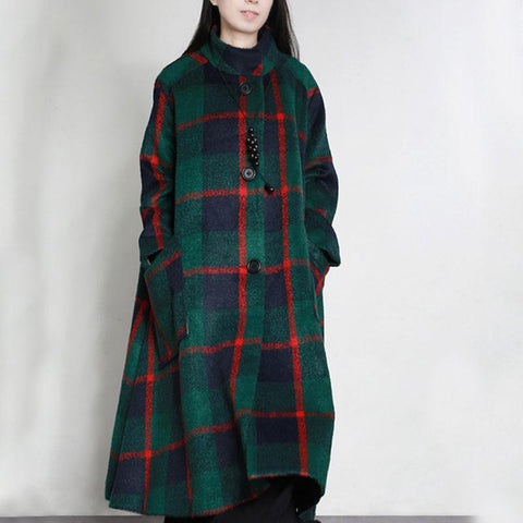 Women Loose Wool Coat Casual Winter Overcoat