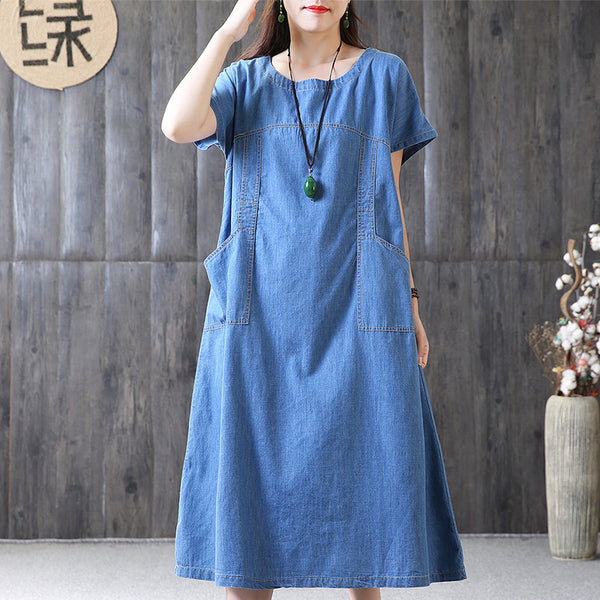 Hot Sales Women's Short Sleeve Dresses | Loose Linen Cotton – Page 4