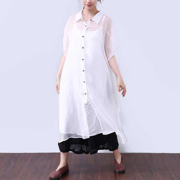 Hot Sales Womens Short Sleeve Dresses Loose Linen Cotton Page 4 Buykud