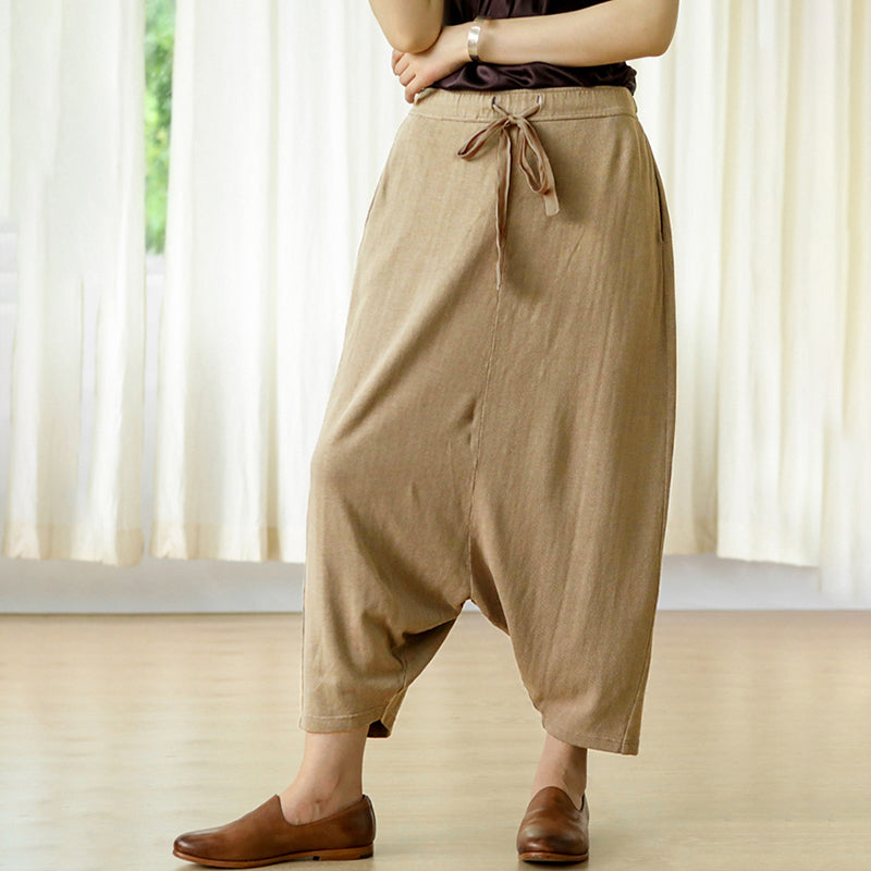 Casual Comfortable Low Crotch Plus Size Pants Buykud