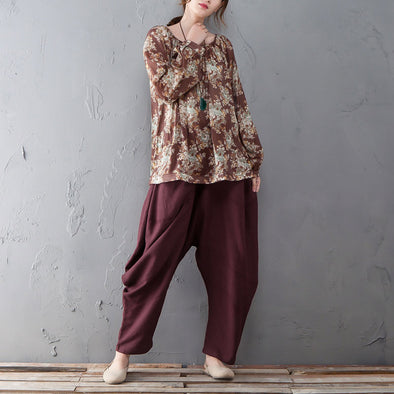 Plus Size Pants for Women | Loose Fitting Cotton Linen Harem Pants – Page 2