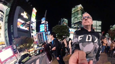 Shibuya Scramble Crossing at night Insta360