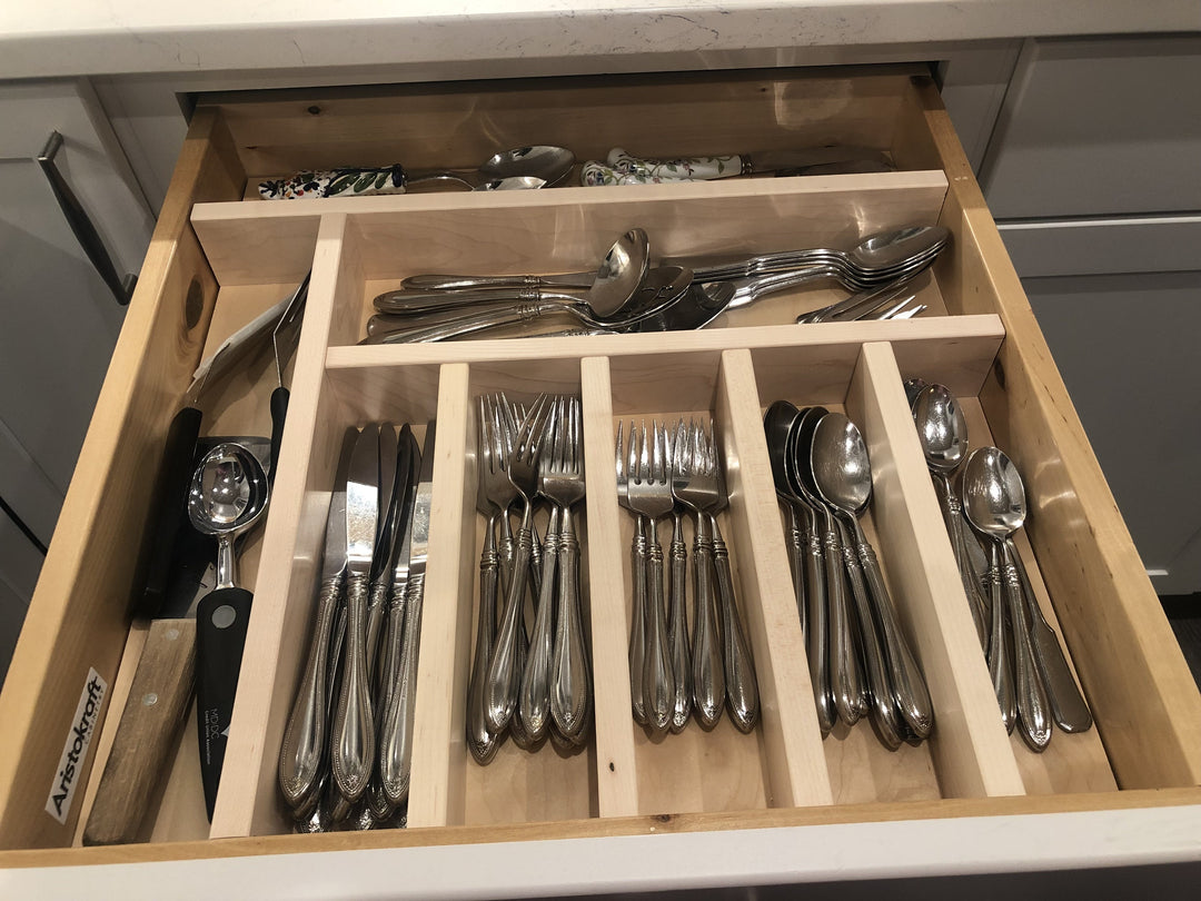 Craftsman Style Flatware (Silverware) Organizer Inserts Drawer Essentials