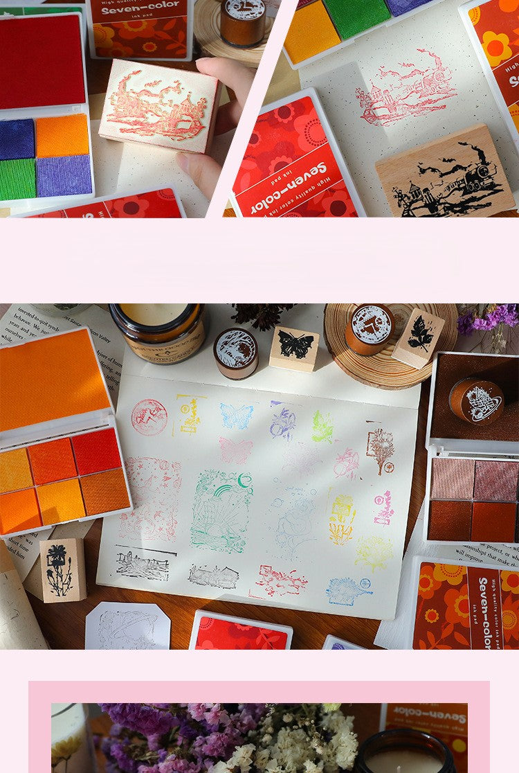 Colorful Series Easy to Use Ink Pad for Beginners