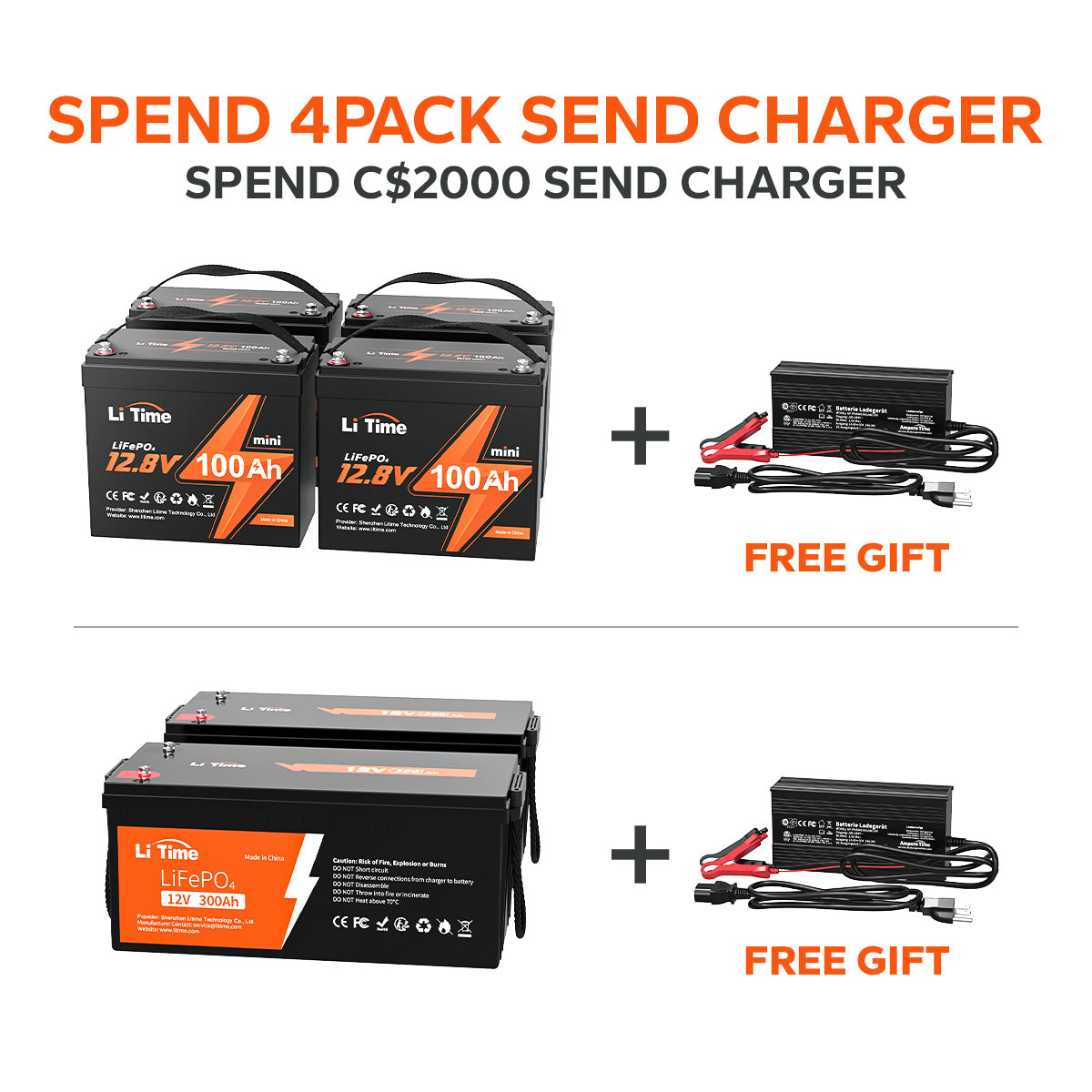 SPEND C$2000 (OR 4PACK) FREE CHARGER
