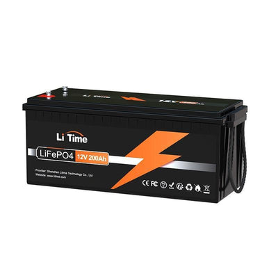 LiTime 12V 200Ah LiFePO4 Lithium Battery, Build-in 100A BMS, LiTime-CA