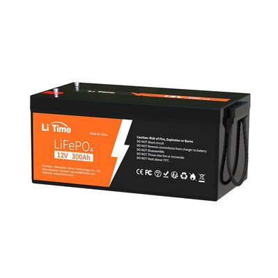 LiTime 12V 300Ah LiFePO4 Lithium Battery, Build-in 200A BMS, 3840Wh Energy, LiTime-CA