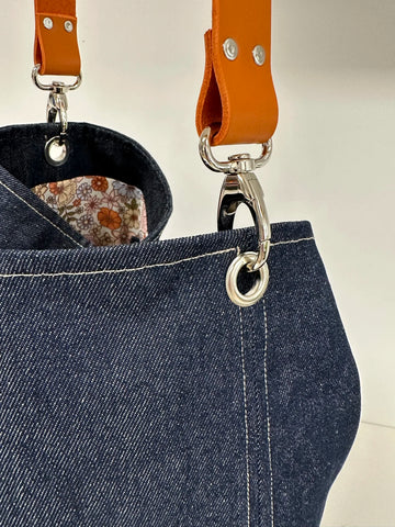 Le Denim brut Lesfilsdisa utilisé sur les sacs hobo