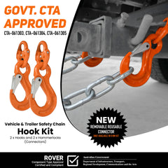 Vehicle & Trailer Safety Chain Hook Kit (Govt. CTA Approved), Conveying &  Hoisting Solutions