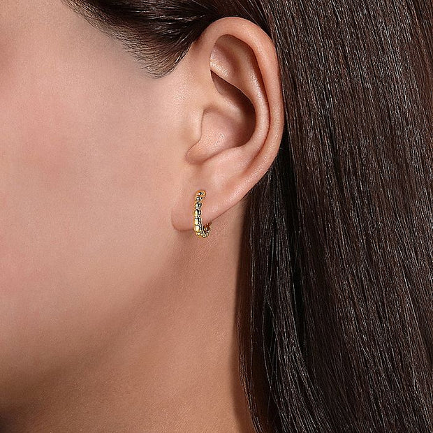 Gabriel & Co. EG13988Y4JJJ 14K Yellow Gold 15mm Bujukan Huggie Earring –  Mervis Diamond Importers