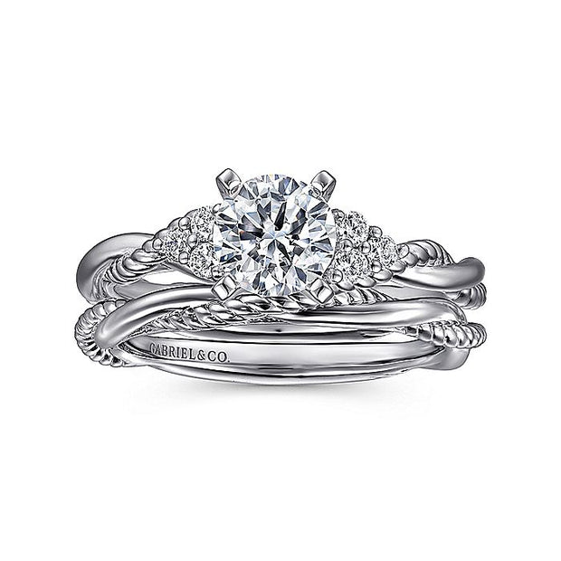 Gabriel & Co. Twisted Braided Wide Diamond Band Ring - LR51558