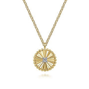 Gabriel & Co. NK6862M45JJ 14K White-Yellow Gold Diamond Bujukan  Pendant Necklace
