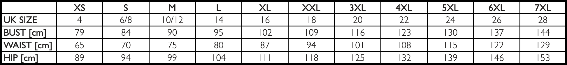 UK Size Guide