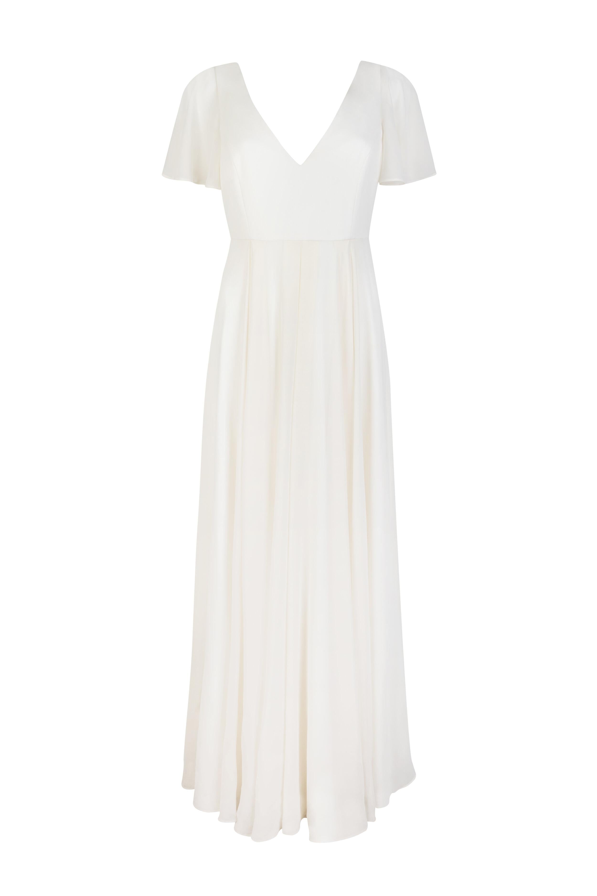 Phoebe Bridesmaid Dress In Ivory Chiffon