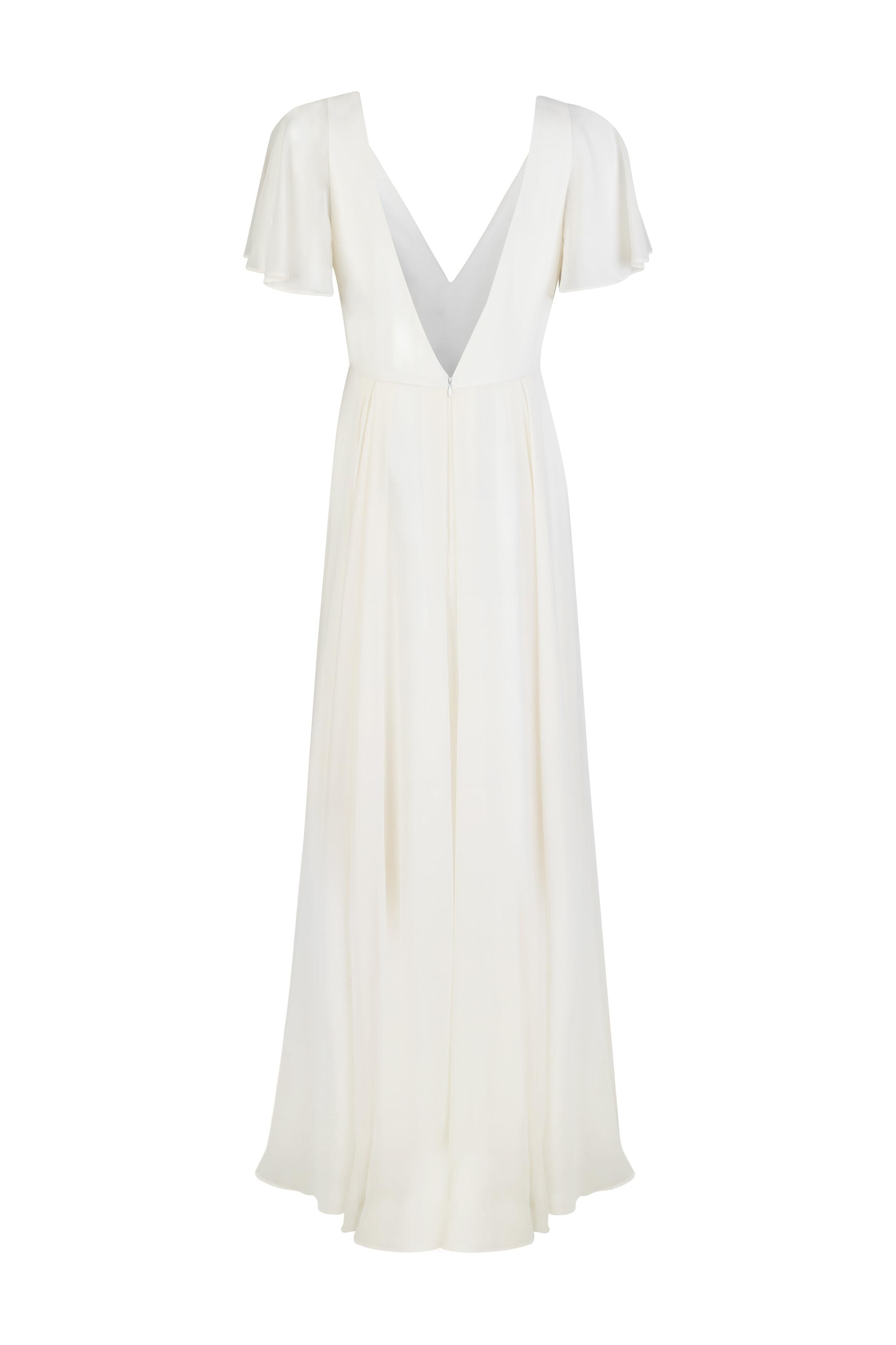 Phoebe Bridesmaid Dress In Ivory Chiffon