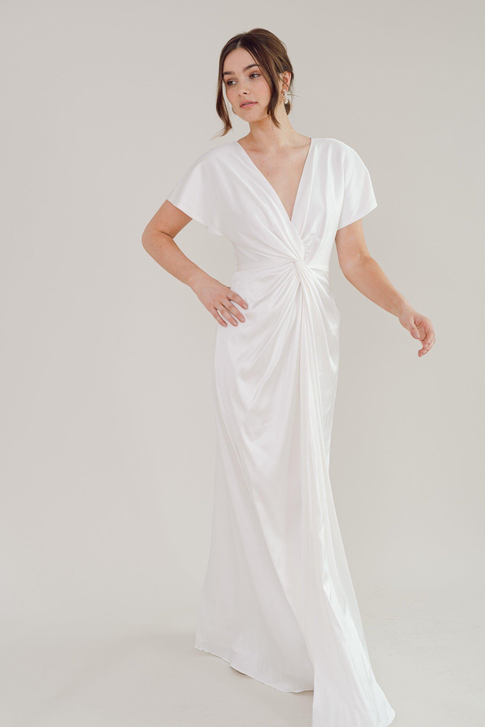 Camilla Bridal & Bridesmaid Dress In Ivory Satin