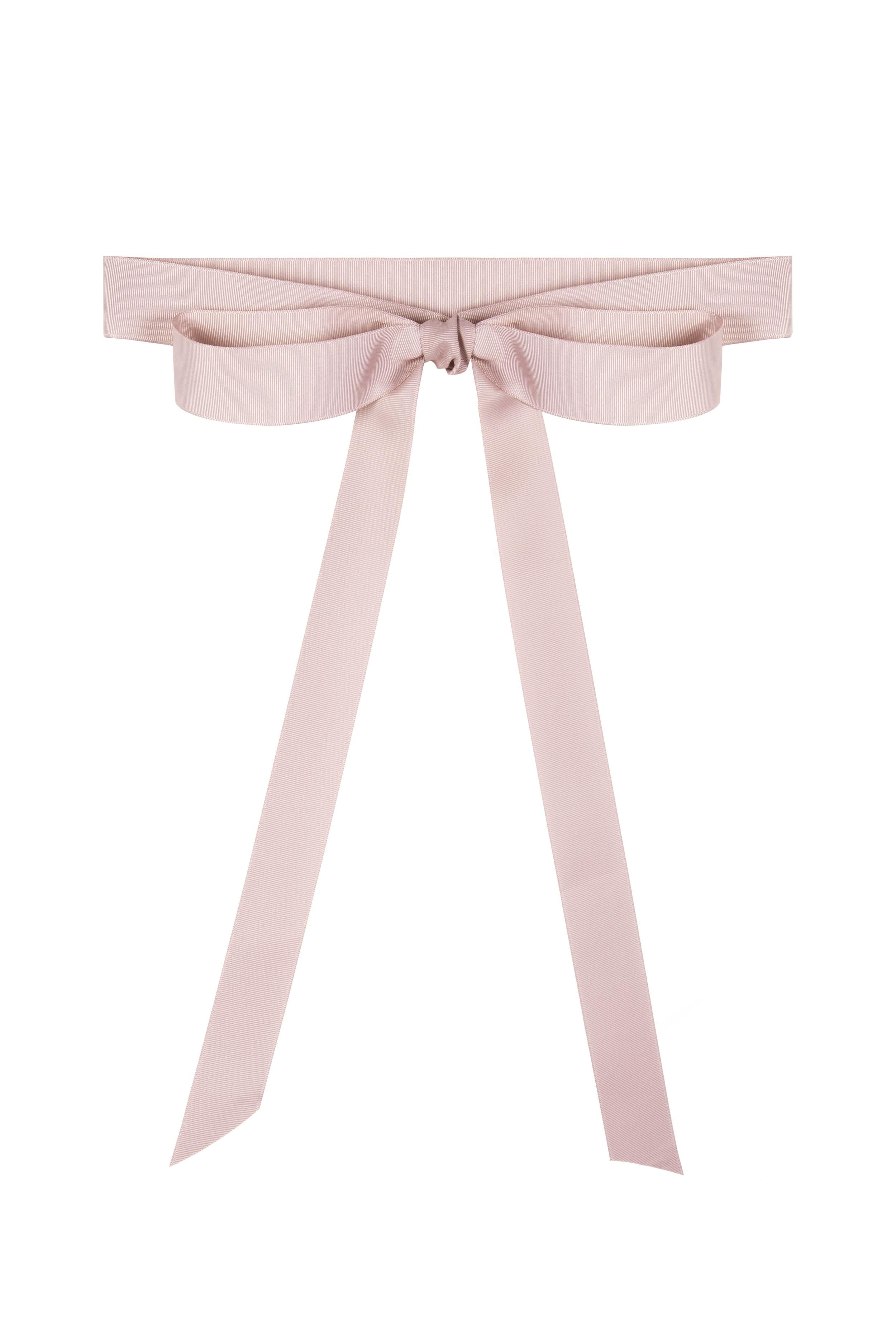 Grosgrain Ribbon Belt In Smoked Blush