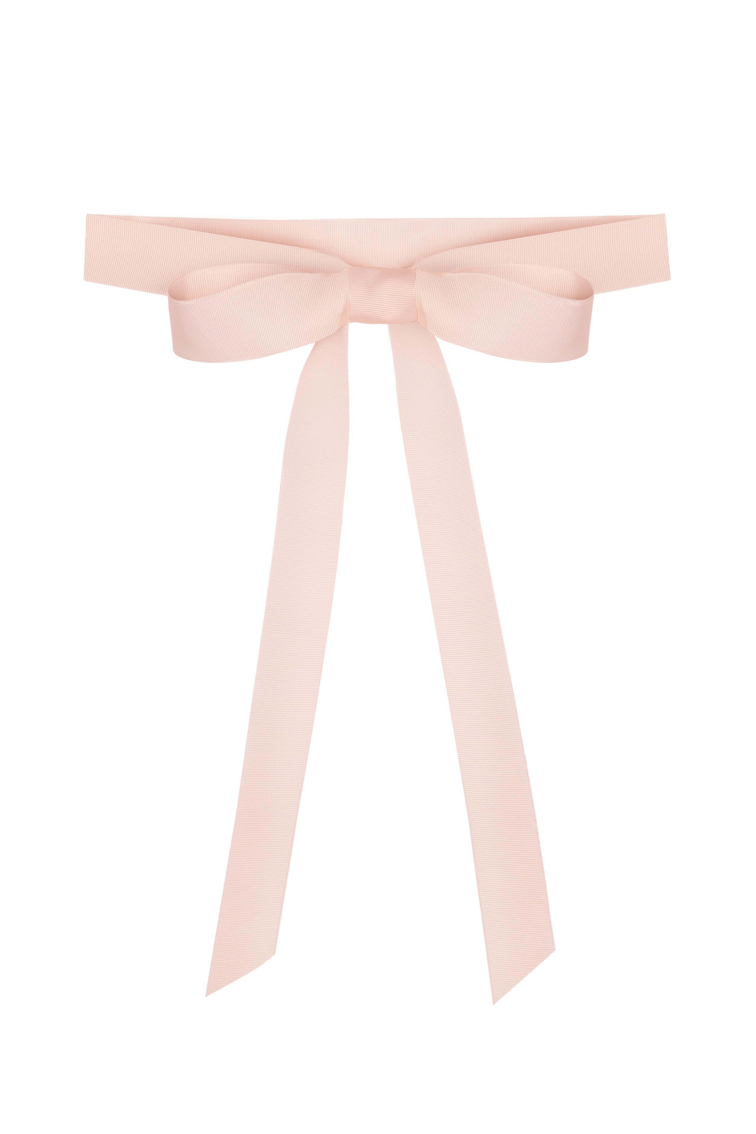 Grosgrain Ribbon Belt In Blush