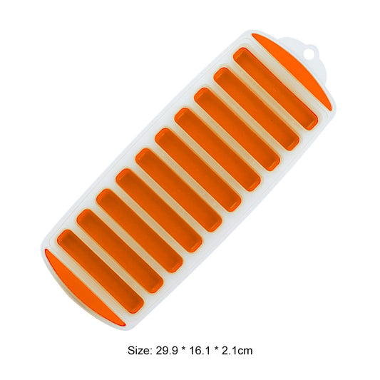 10 Holes Thin Ice Cube Tray Silicone Forms Long Strip Finger Biscuit Jelly  Chocolate Mold Non-Stick Bakeware DIY Baking Tools