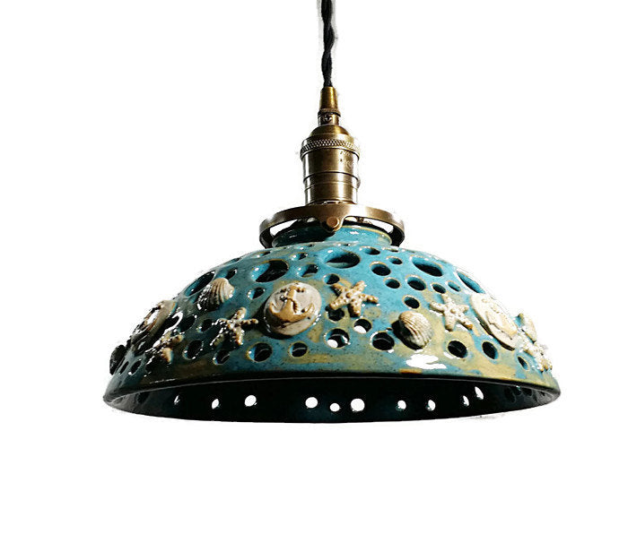 Beach House Themed Pendant Light With Anchor Details Claycafe