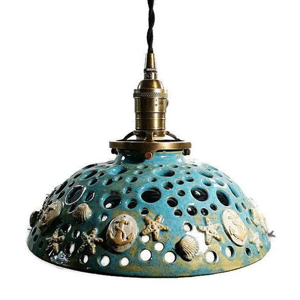 Beach House Themed Pendant Light With Anchor Details Claycafe