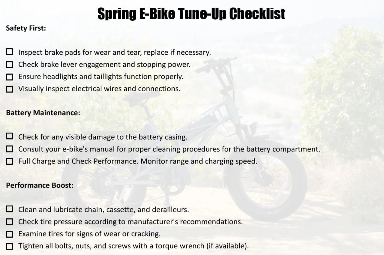 Spring E-Bike Tune-Up Checklist