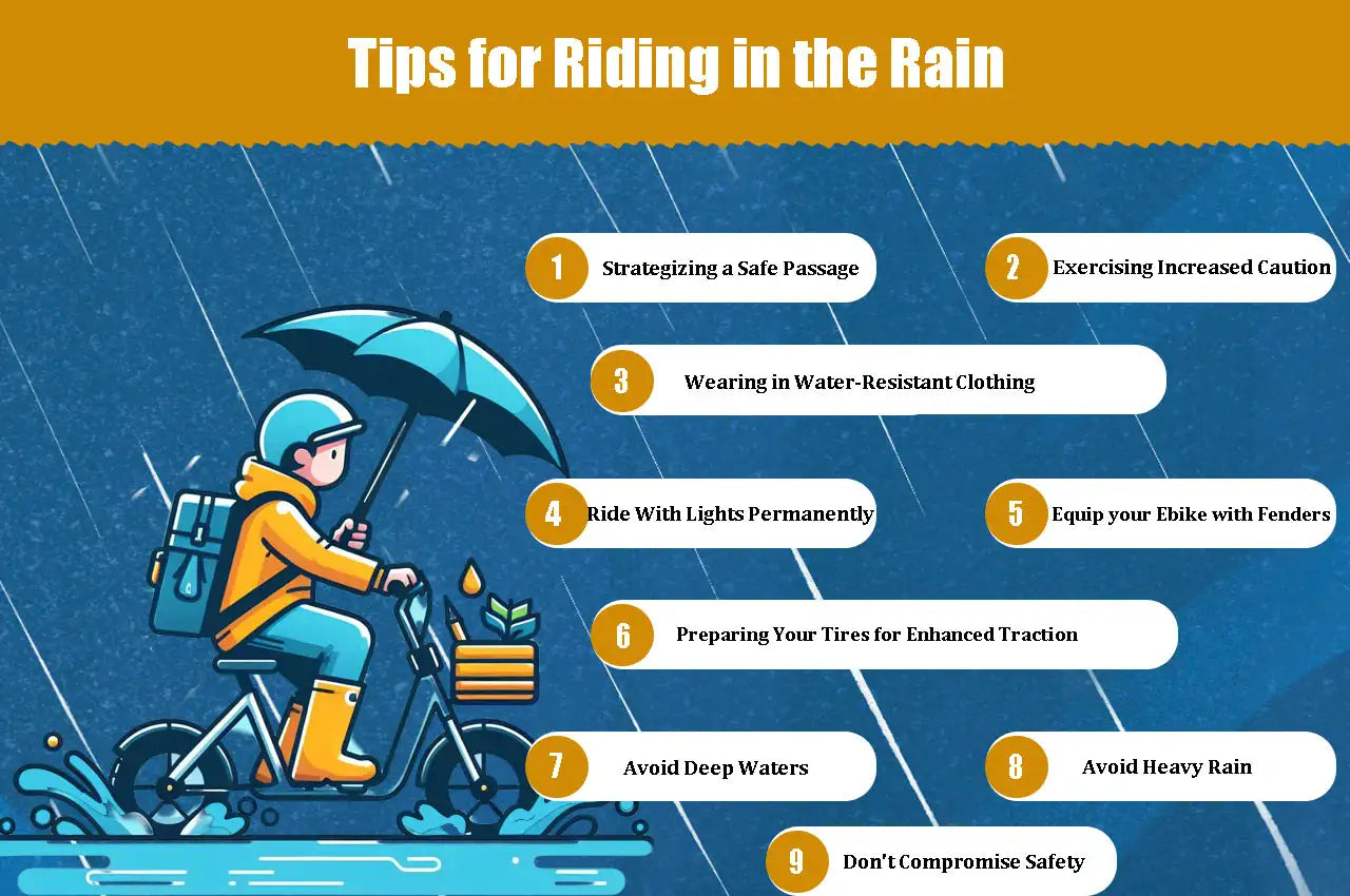 Tips for Riding ebikes in the rain