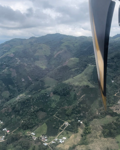 Colombia flying Coffee