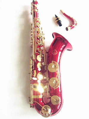 New High-quality Tenor Sax Suzuki B-Flat Saxophone Rose red gold brass - Mr.Gus.Music