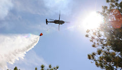 UH-60 Black Hawk with firefighting bucket