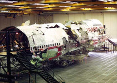 TWA 800 747 jet - reconstructed