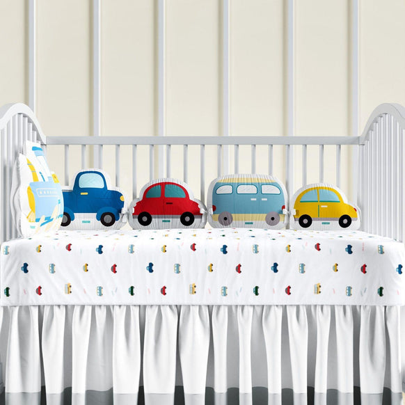 17 Piece Colorful Vehicles Buddies Nursery Room Image