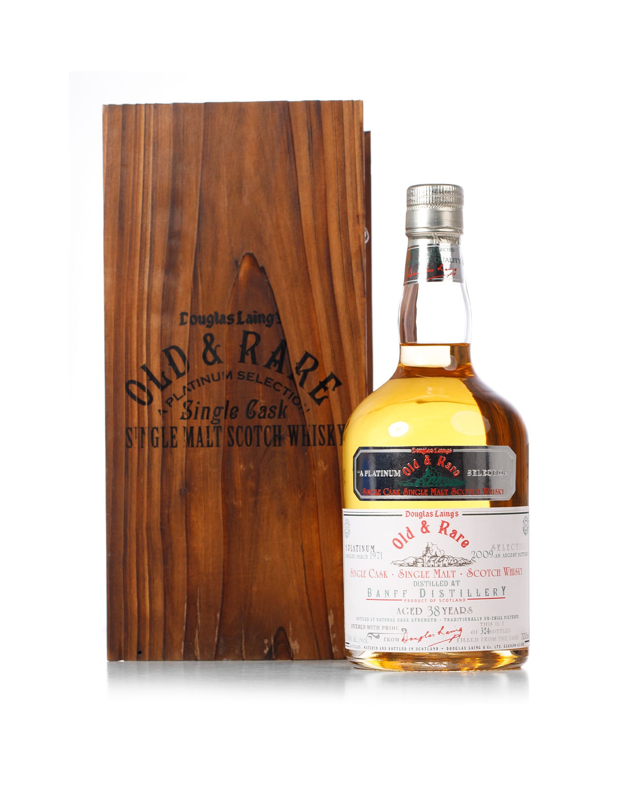 Banff 1971 38 Year Old Old & Rare Platinum Selection Bottled 2009 With Original Wooden Case