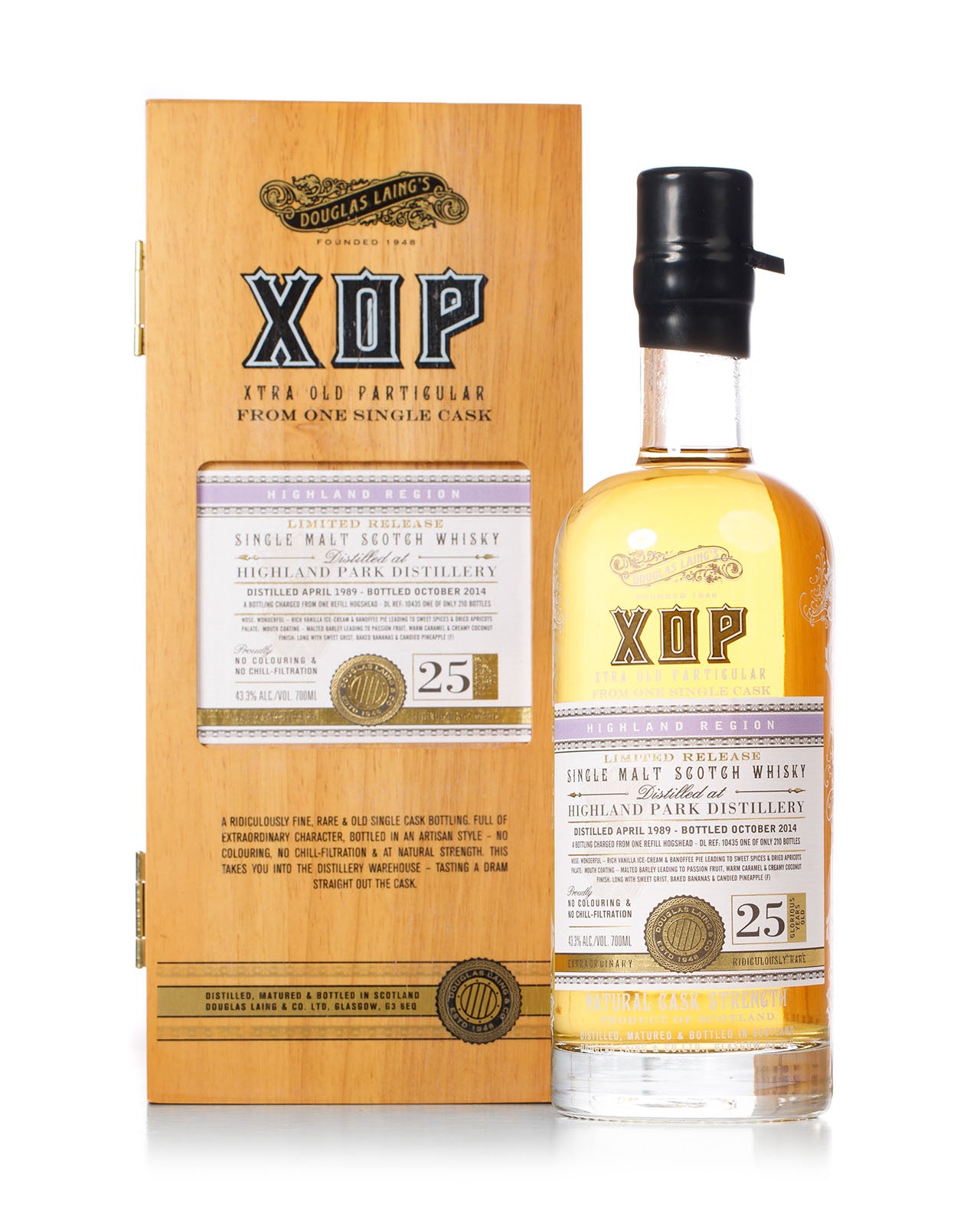Highland Park 1989 25 Year Old XOP Douglas Laing Bottled 2014 With Original Wood Box