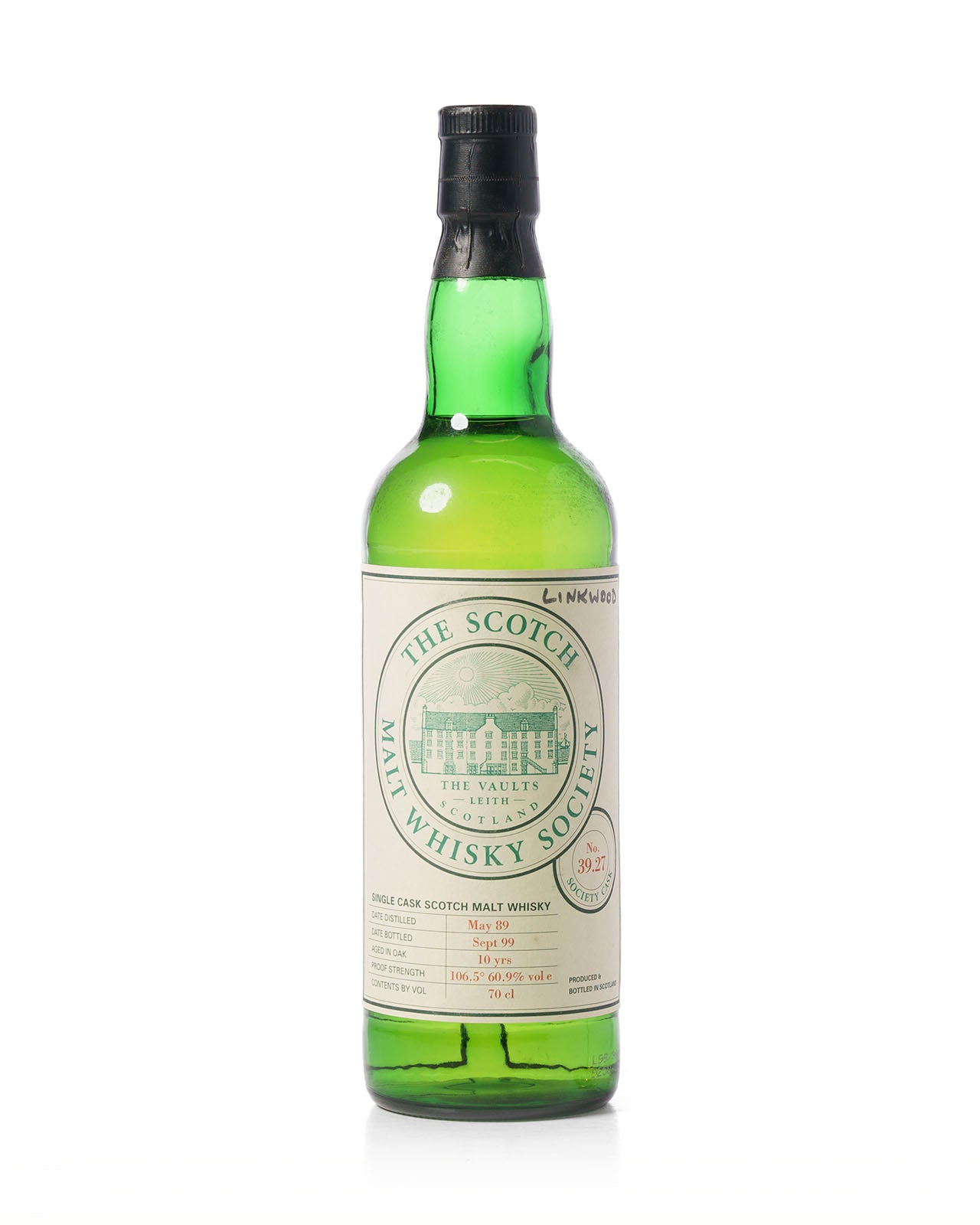 Linkwood 1989 10 Year Old Scotch Malt Whisky Society SMWS 39.27 Bottled 1999