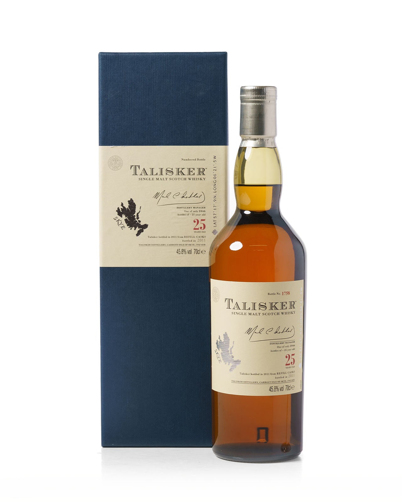 Talisker 25 Year Old Bottled 2011 With Original Box