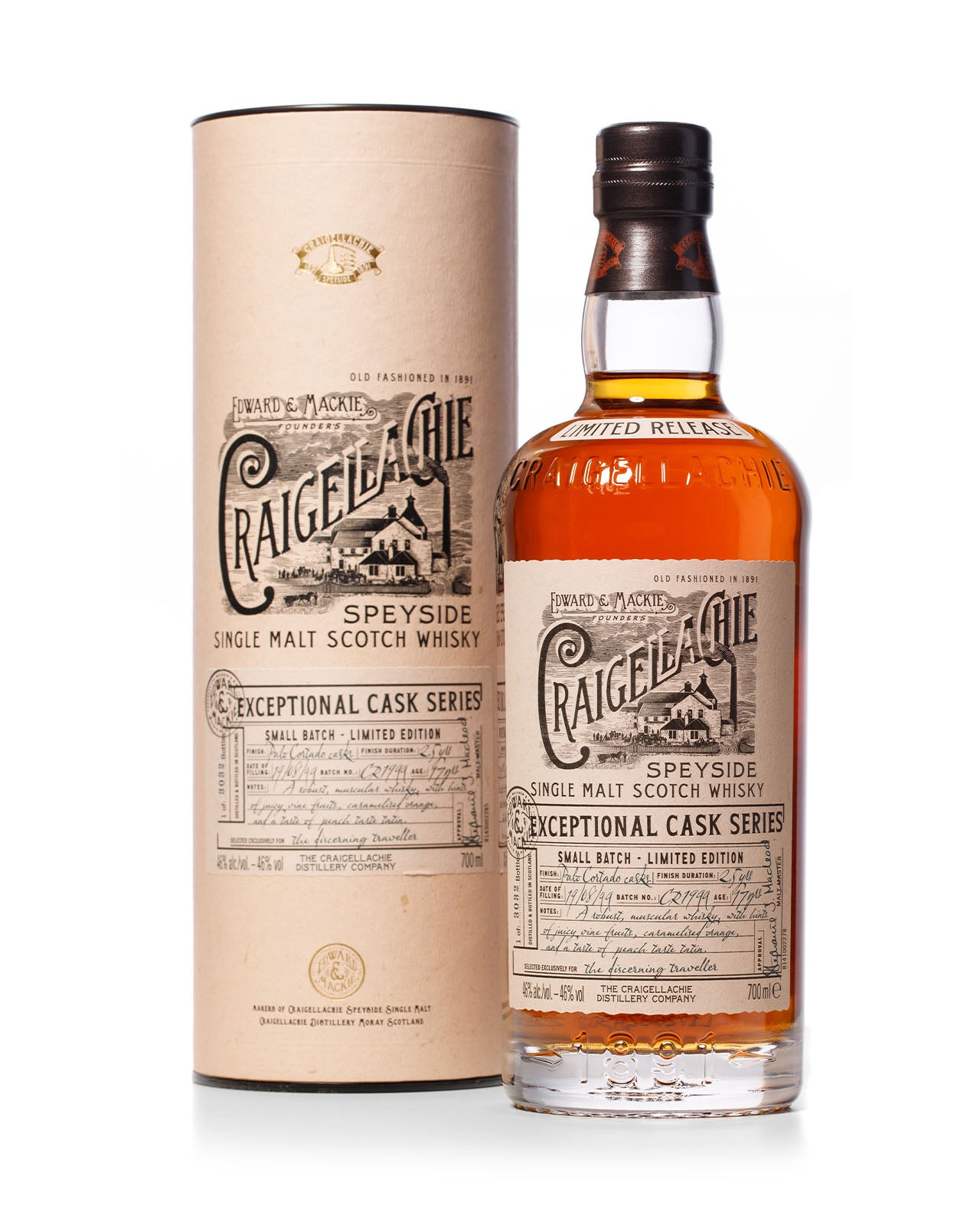 Craigellachie 1999 17 Year Old Exceptional Cask Series Bottled 2017 With Original Tube