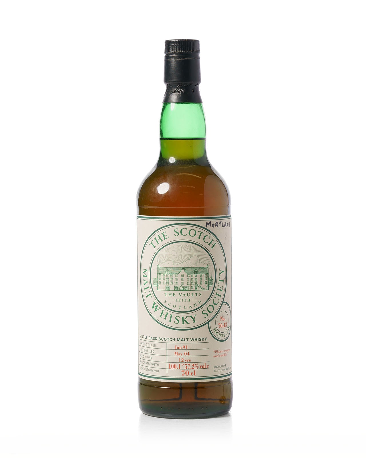 Mortlach 1991 12 Year Old Scotch Malt Whisky Society SMWS 76.43 Bottled 2004