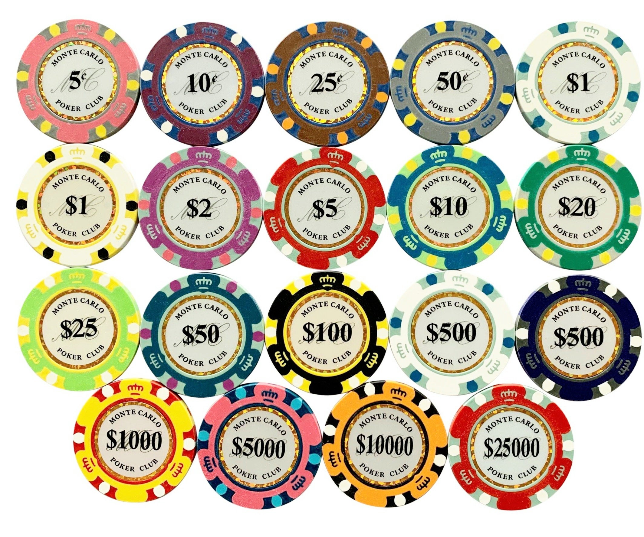 Kom langs om het te weten Hoeveelheid van Ongedaan maken 1000 Monte Carlo Smooth 14 Gram Poker Chips Bulk