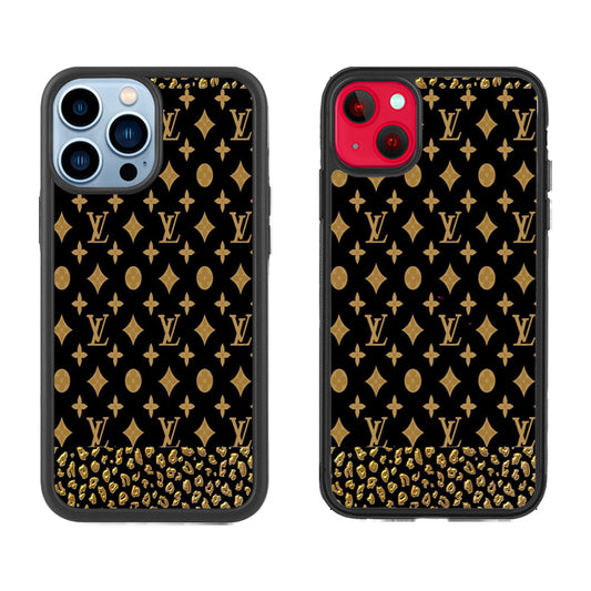 louis vuitton pattern gold Case iPhone 14, 14 Plus, 14 Pro