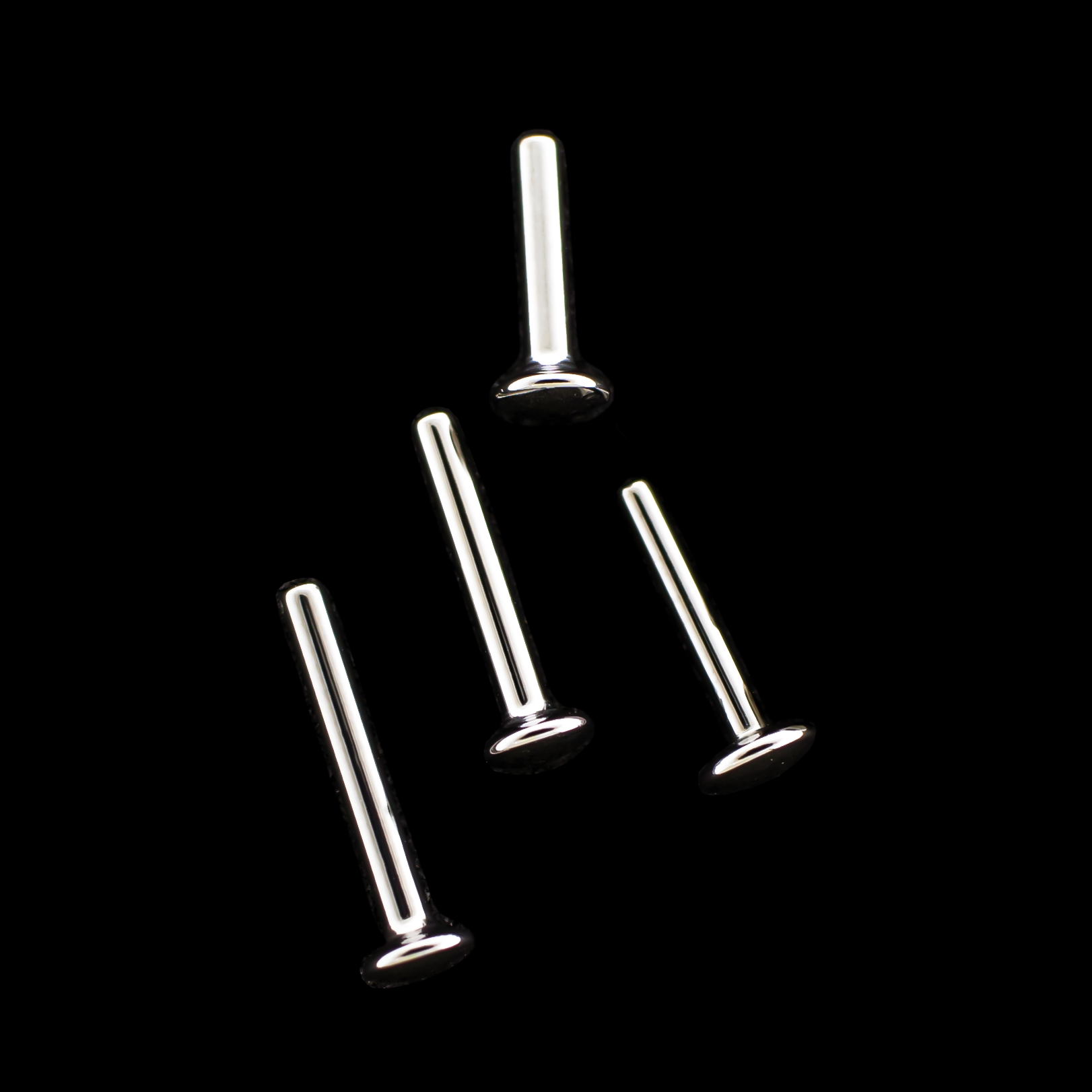 16G/18G Titanium Internally Threaded Labret Post - 3mm Back