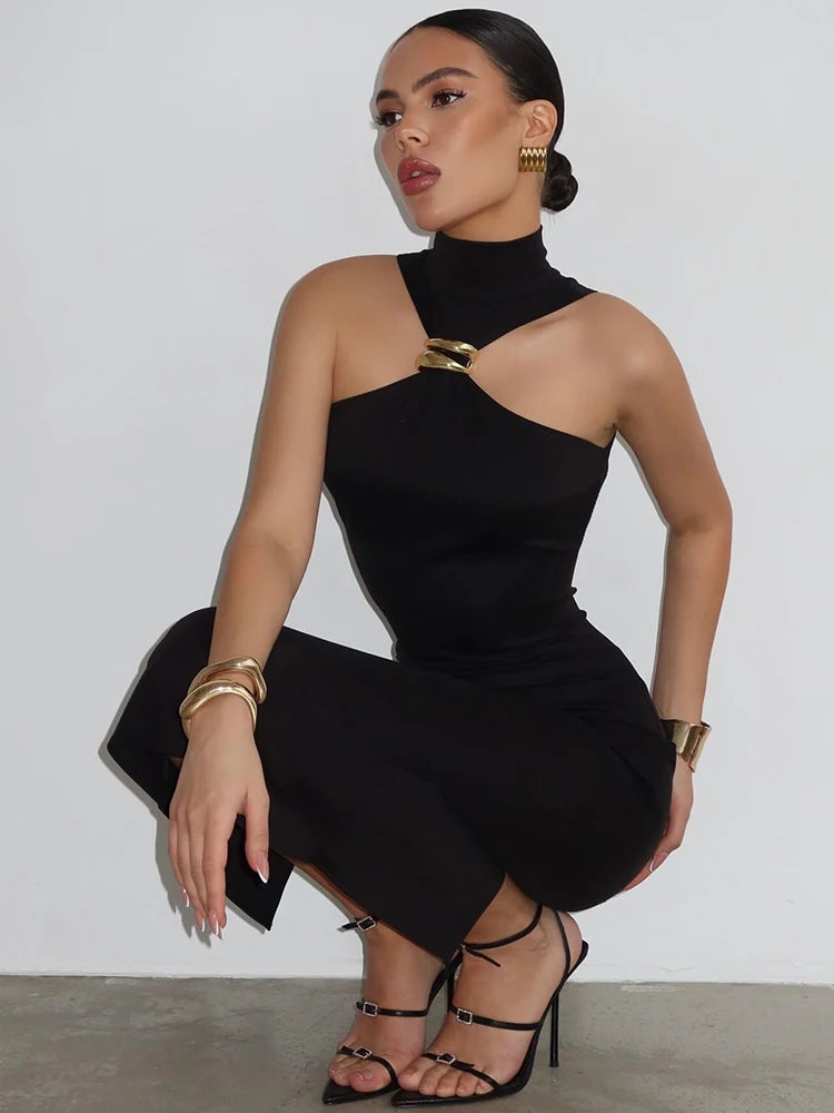 Twisted neck Off-shoulder